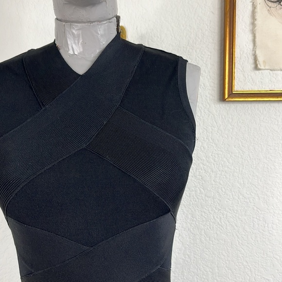 AllSaints Hazel Knitted Bandage Dress - Picture 1 of 7